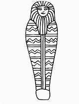 Coloring Sarcophagus Drawing Egypt Ancient Size sketch template