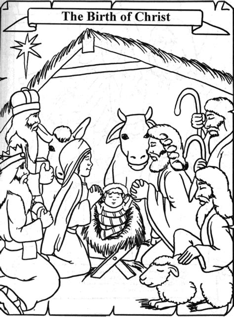 jesus birth bible coloring pages