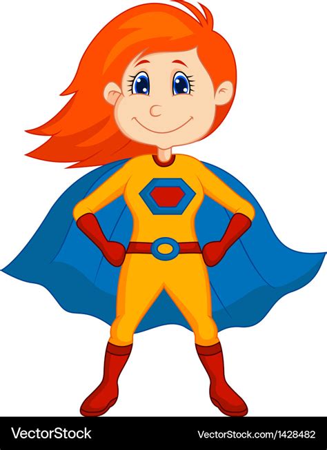 superhero kid cartoon royalty  vector image