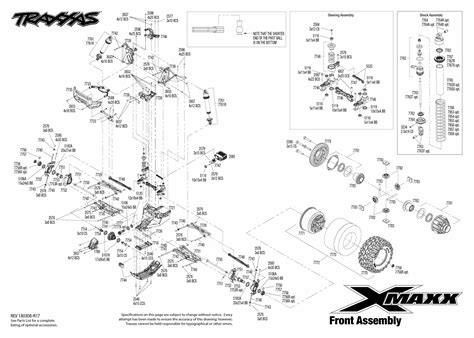 maxx   front assembly exploded view traxxas