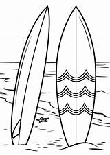 Surfboard Supercoloring sketch template