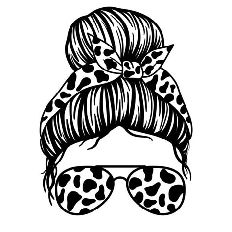 messy hair bun illustrations royalty free vector graphics and clip art