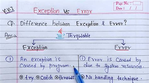 difference  exception  error learn coding youtube