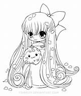 Coloring Pages Anime Chibi Library Clipart Kawaii Colouring Girls sketch template