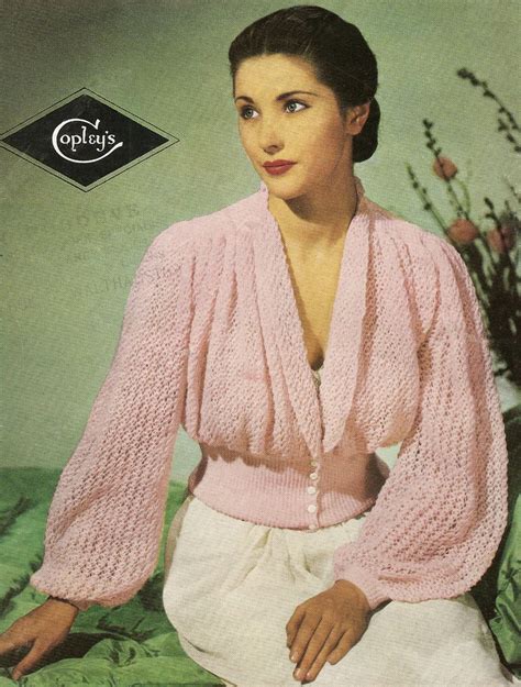 vintage knitting pattern dressing jacket bed jacket etsy