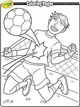 Soccer Crayola Colorear Educativo Kolorowanki Goalkeeper Páginas Zapisano sketch template