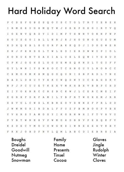 christmas word puzzle word search printables holiday word search