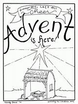 Advent Nativity Visits Coloringhome sketch template