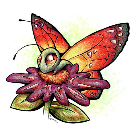 cute cartoon butterfly drawing  sipporah art  illustration