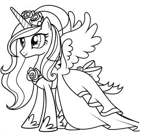 pony princess cadance coloring pages