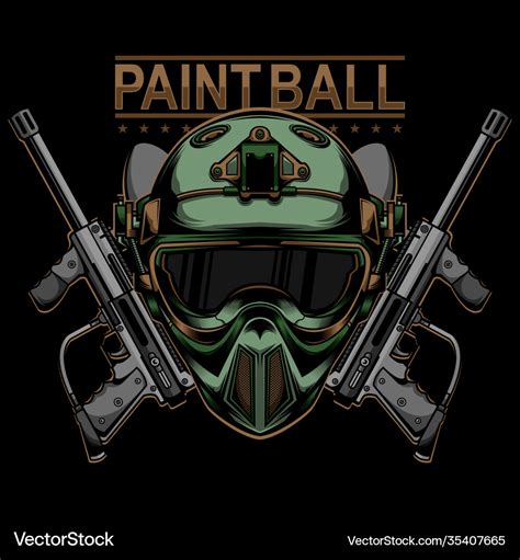 paintball logo design royalty  vector image