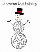 Dot Snowman Painting Coloring Pages Color Winter Twistynoodle Letter Preschool Noodle Activities Print Twisty Year Built California Usa sketch template