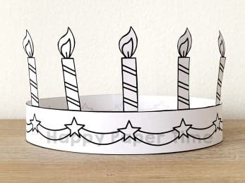 birthday crown paper template printable easy kid craft happy paper time