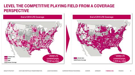 T Mobiles Projection Coverage Expansion Map For End Of 2015