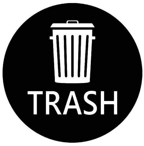 trash can sign 6 vinyl sticker