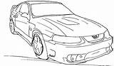 Coloring Mustang Mach sketch template