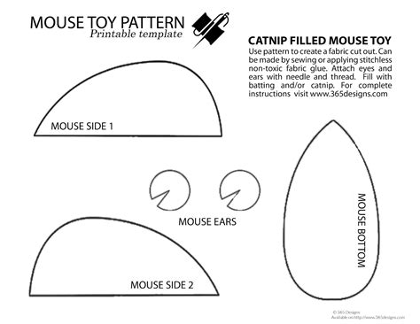 designs diy burlap  denim mouse toy