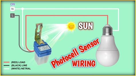 photocell sensor wiring diagram electrical simulation youtube