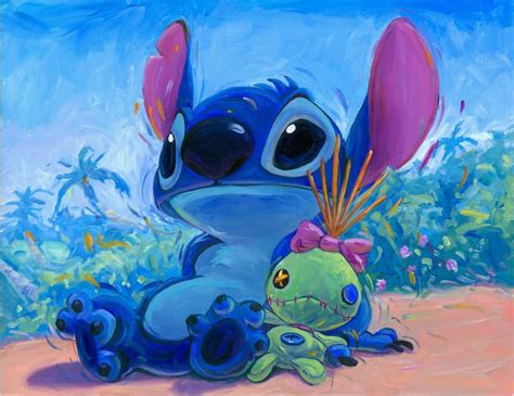 hanging with scrump stitch from lilo and stitch giclee by william