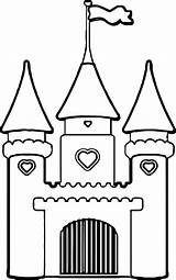Castle Disney Cinderella Drawing Coloring Pages Simple Walt Princess Frozen Clipartmag sketch template