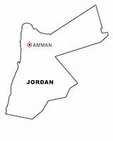 Jordania Mapa Pegar Recortar Bandera sketch template