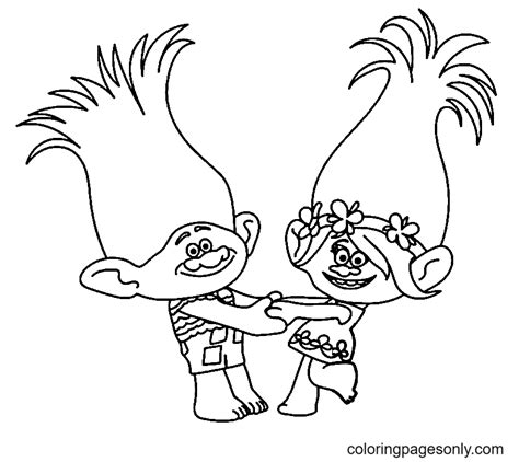 trolls branch coloring page   poppy coloring page trolls