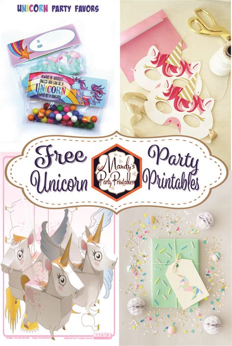 unicorn party printables images  pinterest party