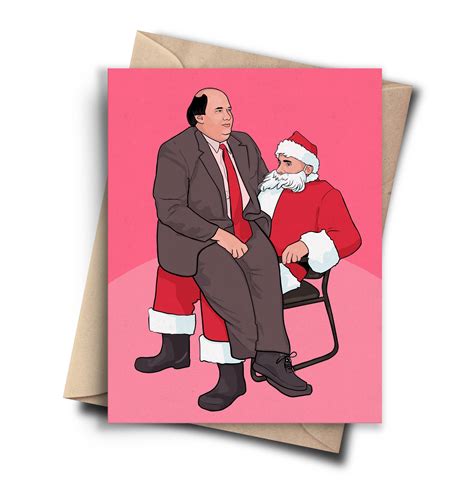 Repop Ts Funny Christmas Card The Office Holiday Card Santa Claus