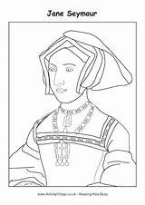 Seymour Jane Colouring Pages Henry Coloring Viii Wife Printable Queen Tudor Choose Board sketch template