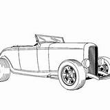 Rod Coloring Hot Cars Pages 1936 Chevy Drawing sketch template