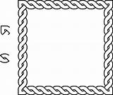 Border Rope Square Borders Frame Clipart Outline Frames Certificate Svg Knot Clip Transparent Celtic Cliparts Designs Vector Icon Big Sign sketch template