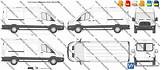 Ford Transit Van Roof Lwb Medium Templates Vector Template sketch template