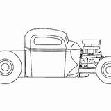 Coloring Pages Rod Cars Hot Outline sketch template