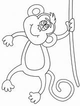 Monkey Printable Coloring Pages Templates Print Animal Hanging Template Animals Patterns Choose Board sketch template