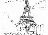 Tower Coloring Pages Eiffel Getdrawings Getcolorings sketch template