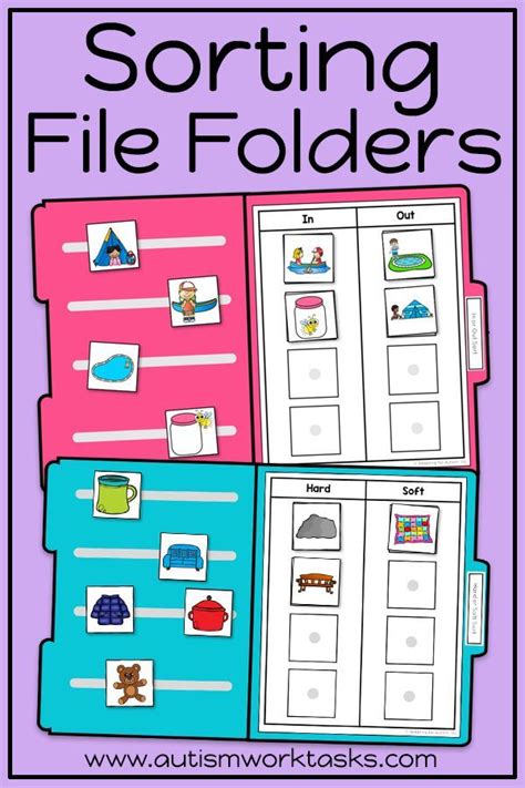sorting file folder activities  special education sorting basic