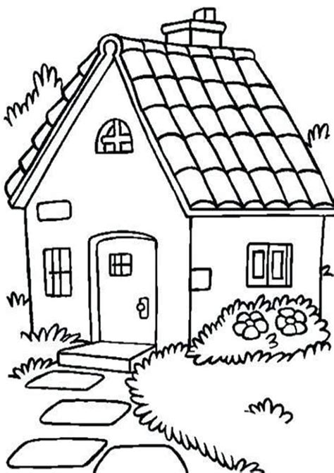 pin  houses building places coloring pages