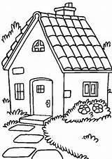 House Coloring Pages Easy Print Colouring Kids Tulamama Visit sketch template