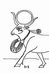 Hathor Ra Cow Showing Eye Her sketch template