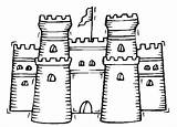 Castle Medieval Coloring sketch template