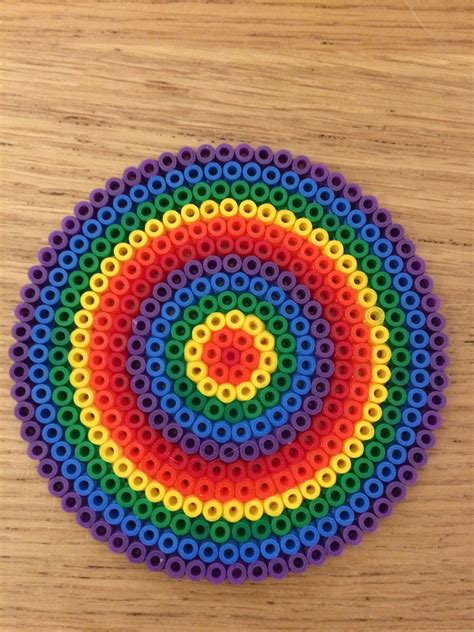 rainbow hama bead coaster hama beads design hama beads patterns perler beads designs
