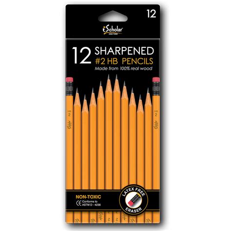 sharpened  hb pencils  pack  ischolar ny