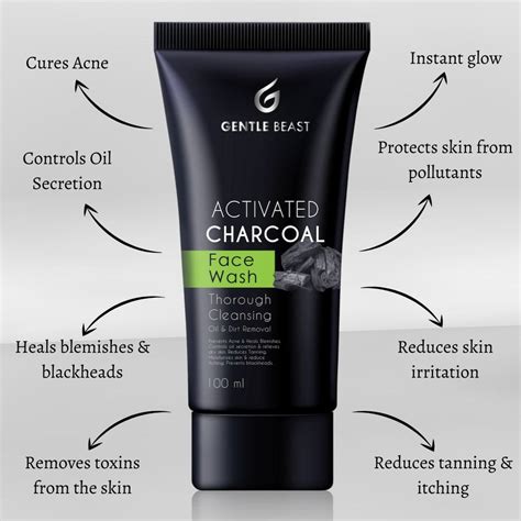 premium activated charcoal face wash  face wash  men gentle beast