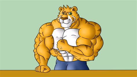 [animated Icon] Flexing Tiger By Zerozero Fur Affinity