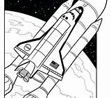 Nasa Coloring Pages Space Shuttle Satellite Getcolorings Print Outer Travel Color sketch template