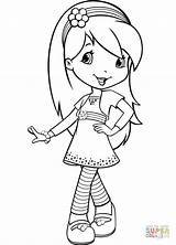 Coloring Raspberry Strawberry Shortcake Pages Torte Cute Blueberry Muffin Pudding Plum Colouring Characters Cartoon Sheets Kids Disney Girls Drawing Princess sketch template