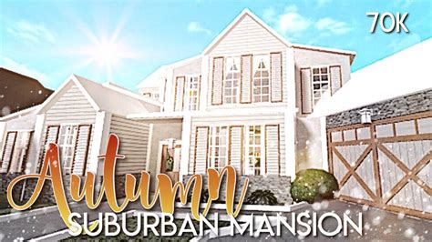 bloxburg autumn suburban mansion  youtube