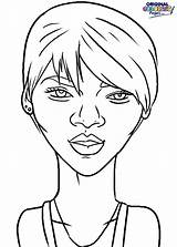 Coloring Pages Rihanna Celebrity Celebrities Getcolorings Color Print sketch template