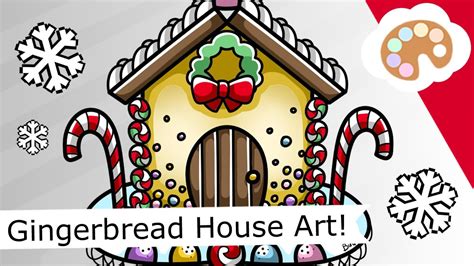 gingerbread house drawing  getdrawings