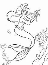 Mermaid Little Coloring Ariel Colouring Disney Pages Print Sea Under Printable Colour Princess Characters sketch template